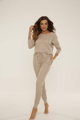 555 Paula Pigiama da donna De Lafense - moka chiaro