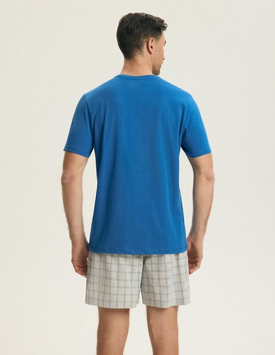 Pigiama uomo Henderson 43453 Nori blu – 100% cotone, set estivo