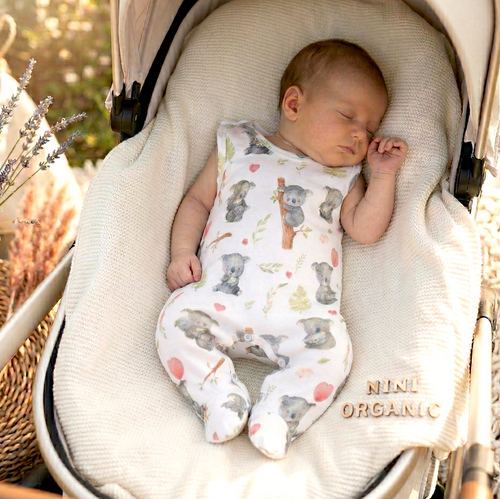 Nini Tutina Neonato Sweet Koala 100% Cotone Biologico – Made in Polonia