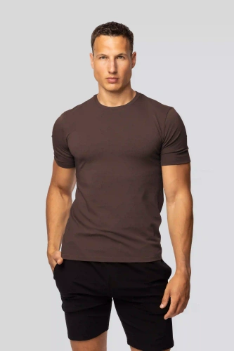 T-shirt da uomo in cotone Urban chocolate - Vestibilità classica, alta qualità, flessibilità, comfort per tutto il giorno