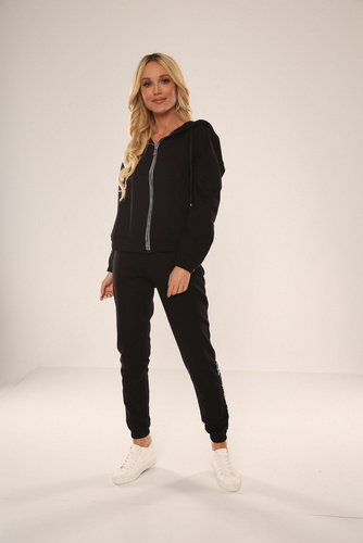 619 New York Forex tuta da ginnastica donna - nero