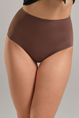 3151 Spiman Cioccolato Slip Modellante Vita Alta Senza Cuciture in Microfibra