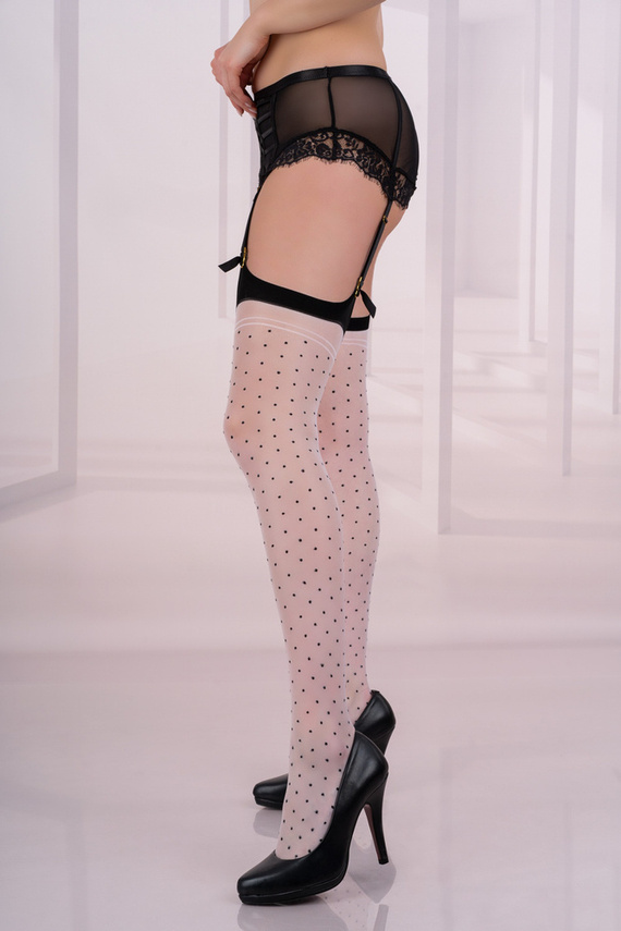 Tarini 20 den LivCo Corsetti Calze con cintura - bianco