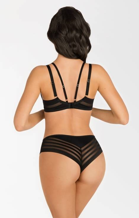 K 812 Yoko Mutandine con reggiseno da donna Gorsenia - nero