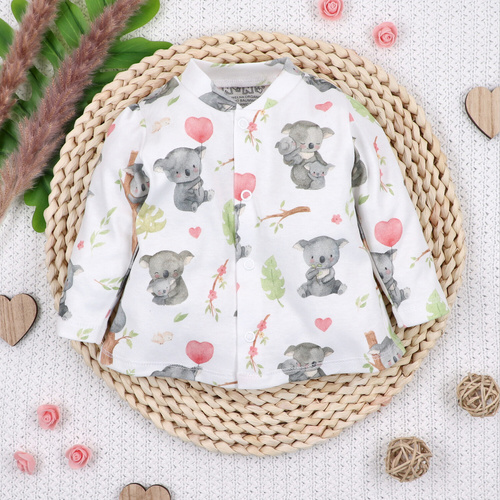 Nini Cardigan Neonato 100% Sweet Koala Cotone Biologico – Made in Polonia