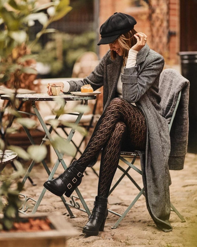 Collant di cotone Gabriella Cashmir wz.103 150 den nero – caldi, traforati
