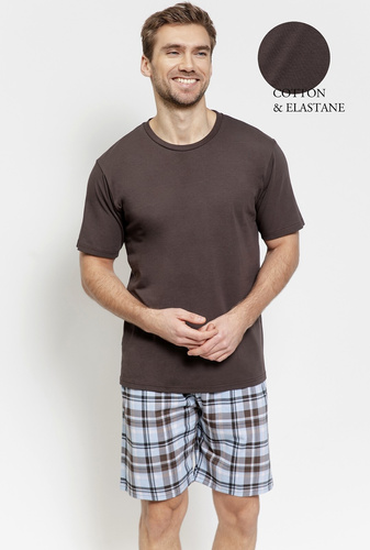 Taro 3578 Marcello pigiama uomo cotone marrone