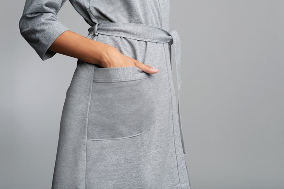 Kalia Accappatoio da donna con maniche a 3/4 Moda italiana - rosa