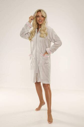 726 Serena Accappatoio da donna De Lafense - grigio