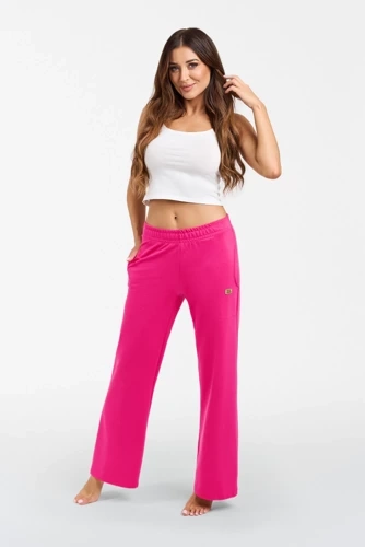 Pantaloni Alta Donna Moda Italiana - fucsia