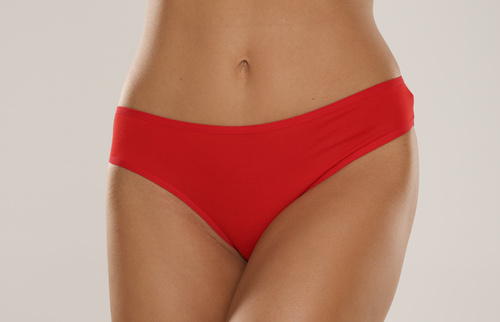 004 Limited Mutandine da donna De Lafense - classiche, a vita bassa, in viscosa - rosso