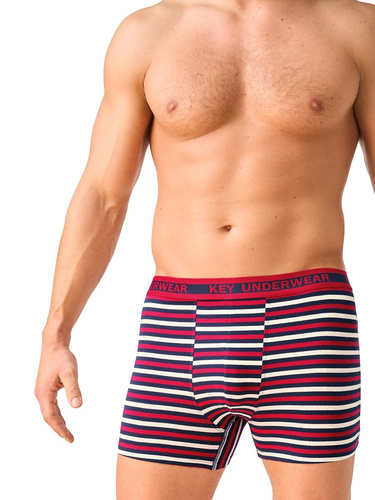 Boxer da uomo Key MXH 365 B26 in cotone aderenti - a righe