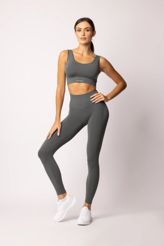 Leggings da donna SPAIO Flex Innergy 2.0 graphite senza cuciture, supporto al recupero