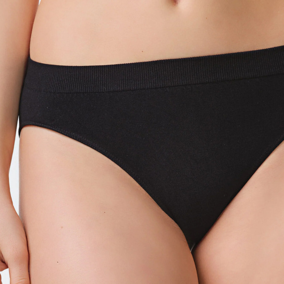 Spiman LIGHT Nero Slip Midi in Bambù a Vita Bassa Traspiranti e Morbidi