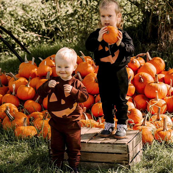 Eevi Halloween tuta da ginnastica per bambini nera - set caldo, felpa e pantaloni