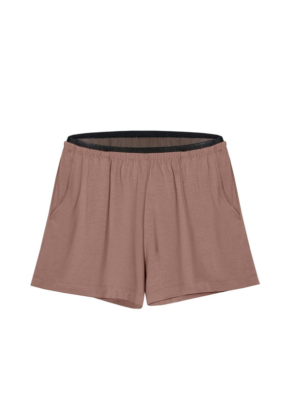Shorts pigiama Mefemi Mila PDI1 viscosa morbidi comfort mokka