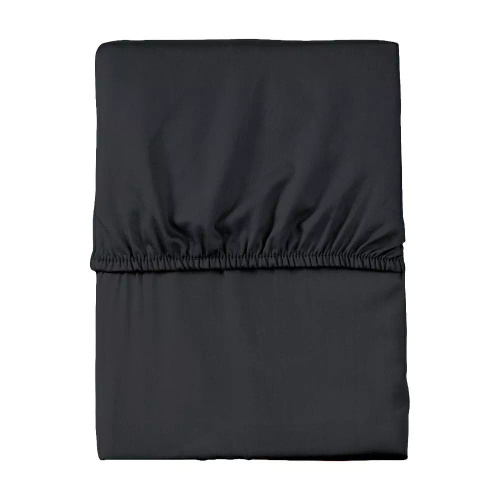 Lenzuolo con angoli in microsatin Poly Detexpol liscio e pratico black