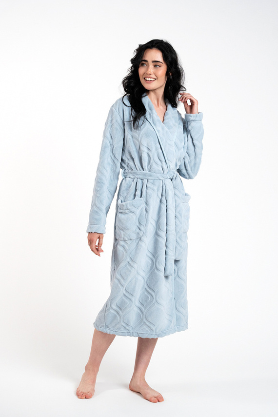 Morena Vestaglia da donna in pile Italian Fashion - blu