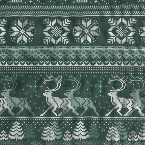 Biancheria da letto natalizia Clover Eurofirany verde scuro - cotone ranforce, reversibile