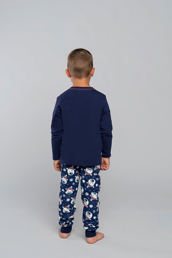 Balu Pigiama lungo per bambini. manica, pantaloni Italian Fashion - blu navy