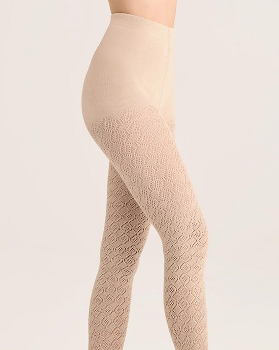 Collant di cotone Gabriella Cashmir wz.103 150 den latte – caldi, traforati