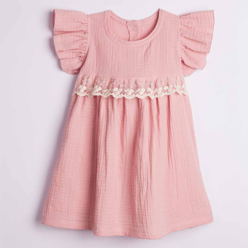 Nicol 224256 Abito in Mussola per Bambina 100% Cotone per l'Estate