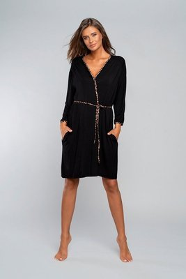 Eila Accappatoio Moda Italiana manica 3/4 - stampa leopardo