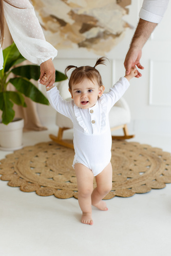 03235GDRE Body DR Girl Just Muslin Ecru Makoma Body in mussola per neonati