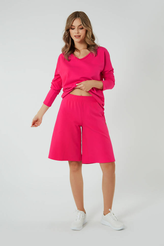 Madri 1/2 culottes pantaloncini da donna Moda italiana - fucsia