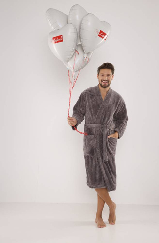 391 Accappatoio Hugo da uomo De lafense - grigio