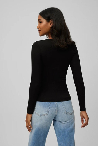 Maglietta termica da donna Ysabel Mora 70017 negro- morbida, traspirante, ipoallergenica, a maniche lunghe