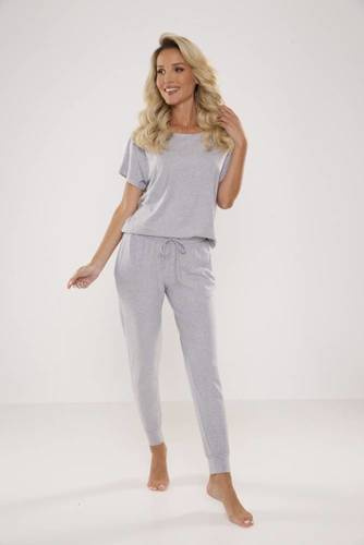 524 Pigiama da donna Paula De Lafense - melange chiaro