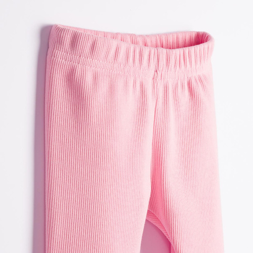 Pantaloni bambina Nicol Tosia 225017 in cotone rosa elasticizzati
