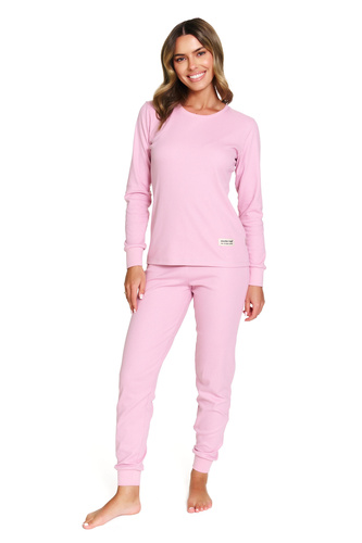 7349 Pigiama da donna Doctor Nap in cotone - comfort e classico - papaya