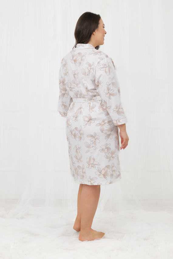 Vestaglia da donna Arola Italian Fashion - cotone, manica 3/4, legata