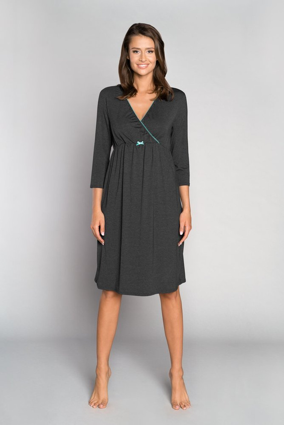 Italia Fashion maternità e allattamento manica 3/4 sonata - melange scuro/capelli