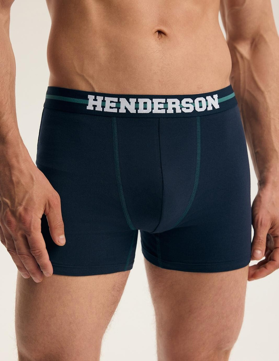 Bokserki męskie Henderson 45468 Find-Pak in cotone con elastico largo e logo