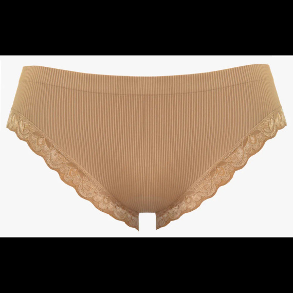 Slip donna Sesto Senso 6108 pizzo senza cuciture elastico comfort beige