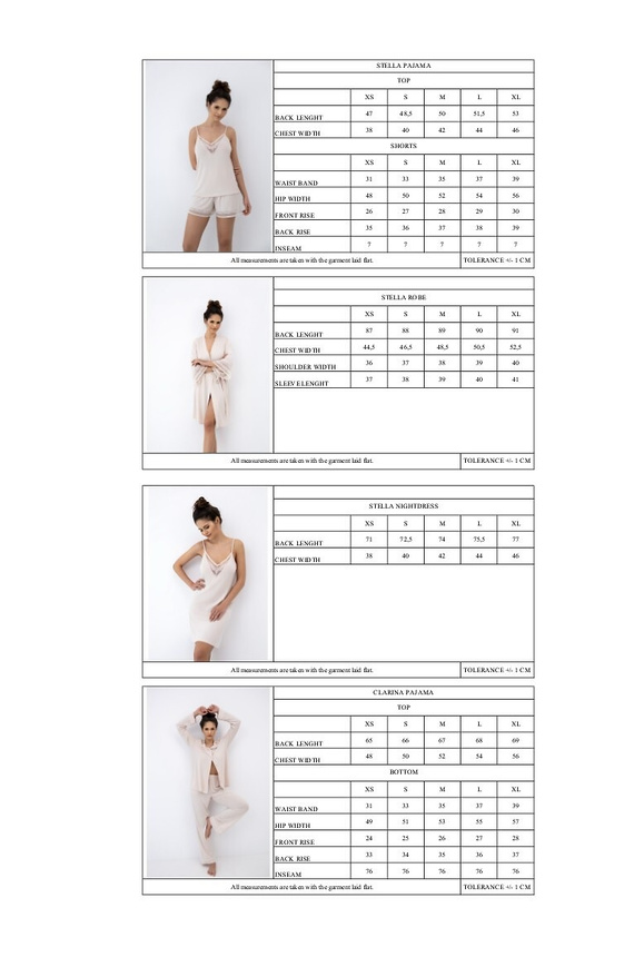 Pigiama donna Sensis Stella beige – pigiama estivo in modal con pizzo