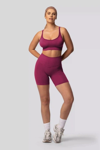 Spaio PUSH-UP PRO shorts modellanti senza cuciture vita alta fitness red wine
