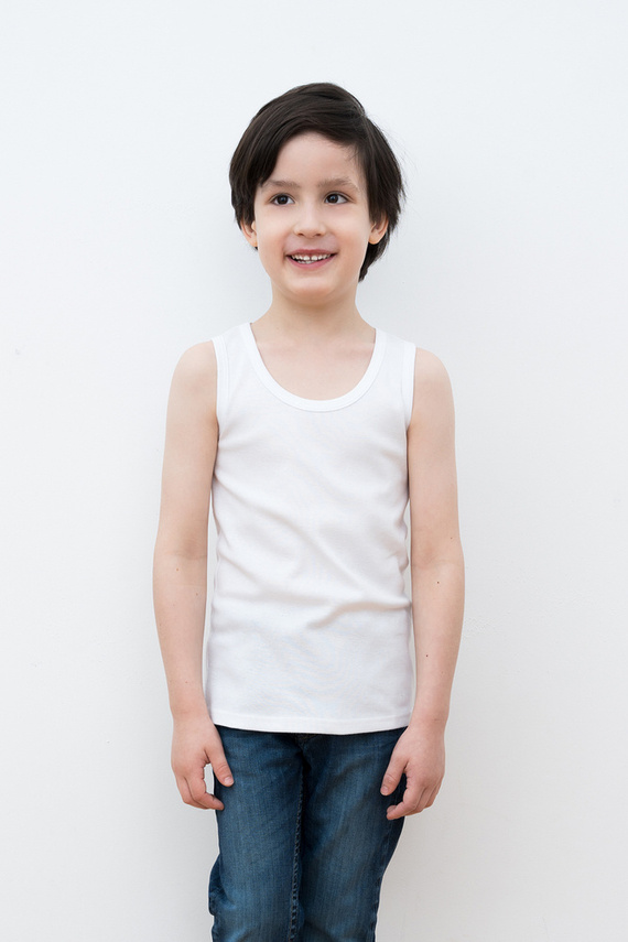 Gilet Tomi per ragazzi, spalla larga Moda Italiana - bianco