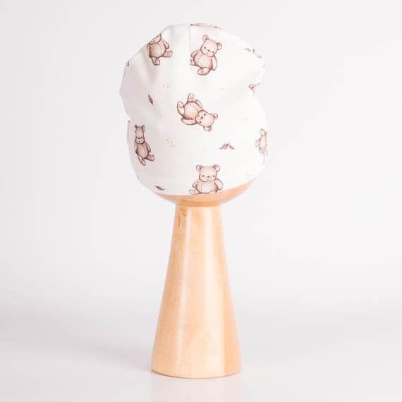 227054 Nicol BENEK Cappellino neonato 100% cotone crema con orsetti