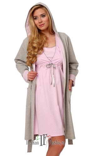 Vestaglia comfort da donna Moda Italiana - melange/blu