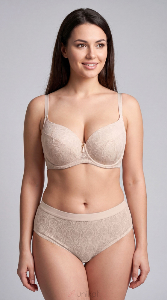 Unikat Clea Full Cup reggiseno beige con ferretto e pizzo, imbottito