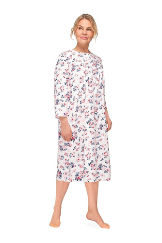 Bogna II 204 Camicia da notte Martel 39 rosa in cotone con maniche lunghe, abbottonata, ideale come regalo per la nonna