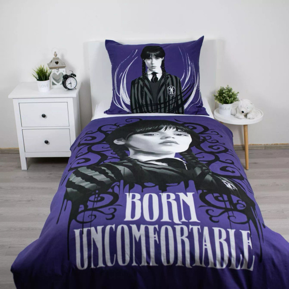 Biancheria da letto in cotone Wednesday Handy Thing 140x200 Jerry Fabrics viola