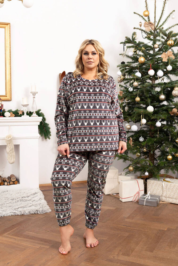 Iceland Fleece Set da donna Italian Fashion - stampa grafite