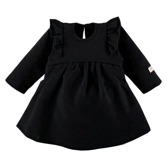 Abito bambina Eevi Simply Comfy nero 100% cotone