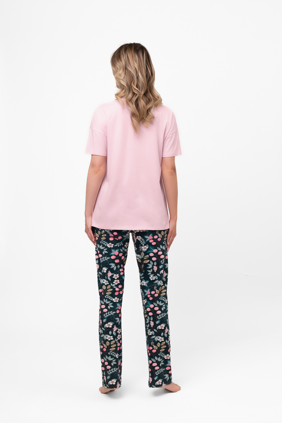 Pigiama da donna in cotone Marisal - manica corta, pantalone lungo Moda italiana