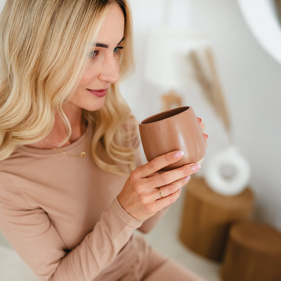 Eevi for Women Camicetta da donna a maniche lunghe beige - Cotone + Modal, elegante, confortevole